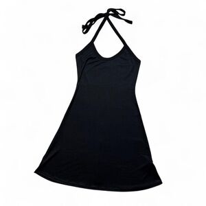 See You Monday Black Halter Neck Mini Dress Juniors Womens Size S NWT